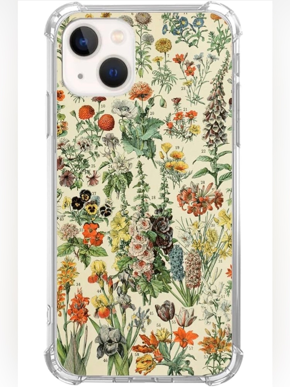 NEW Floral Vintage Botanical Clear Phone Case (iPhone 15)